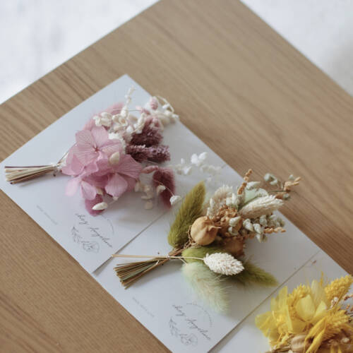 Carte fleurie – Bouquet de fleurs séchées