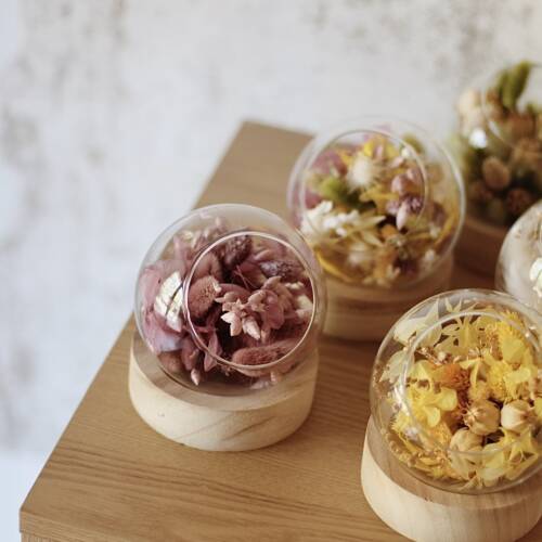 Globe fleurs séchées