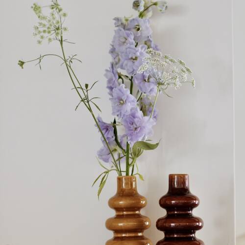 Soliflore vase marron