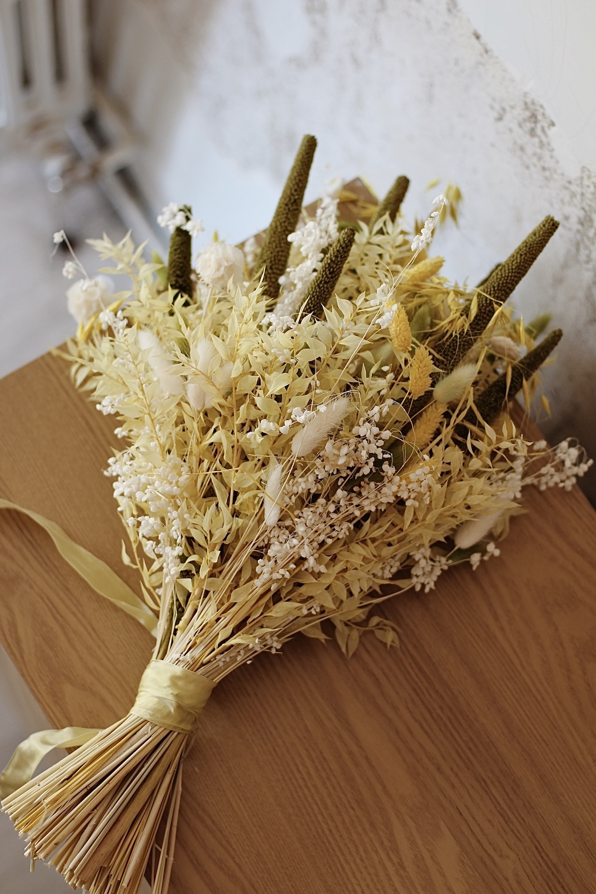 Fleurs séchées jaune bouquet M