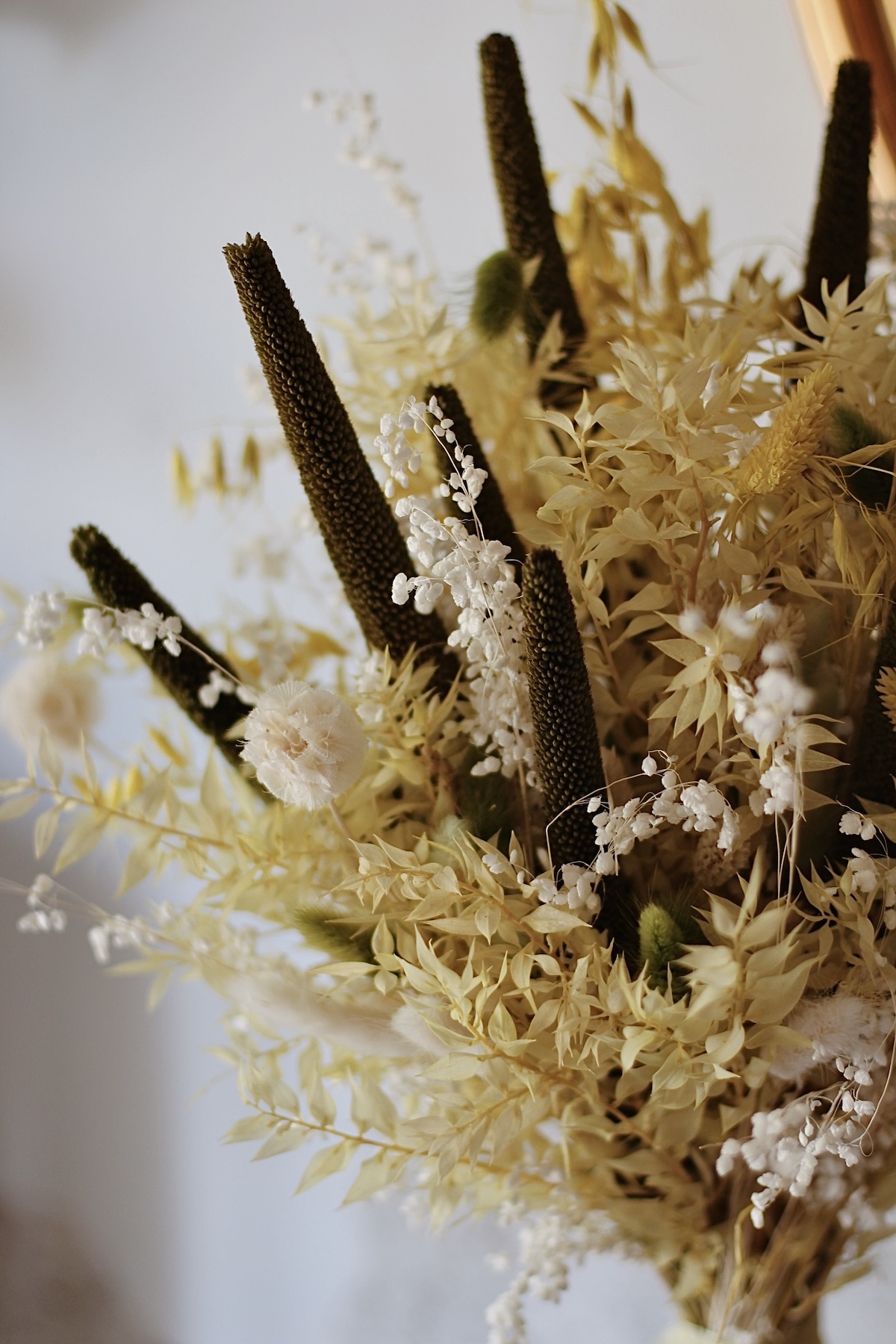 Bouquet jaune fleurs séchées