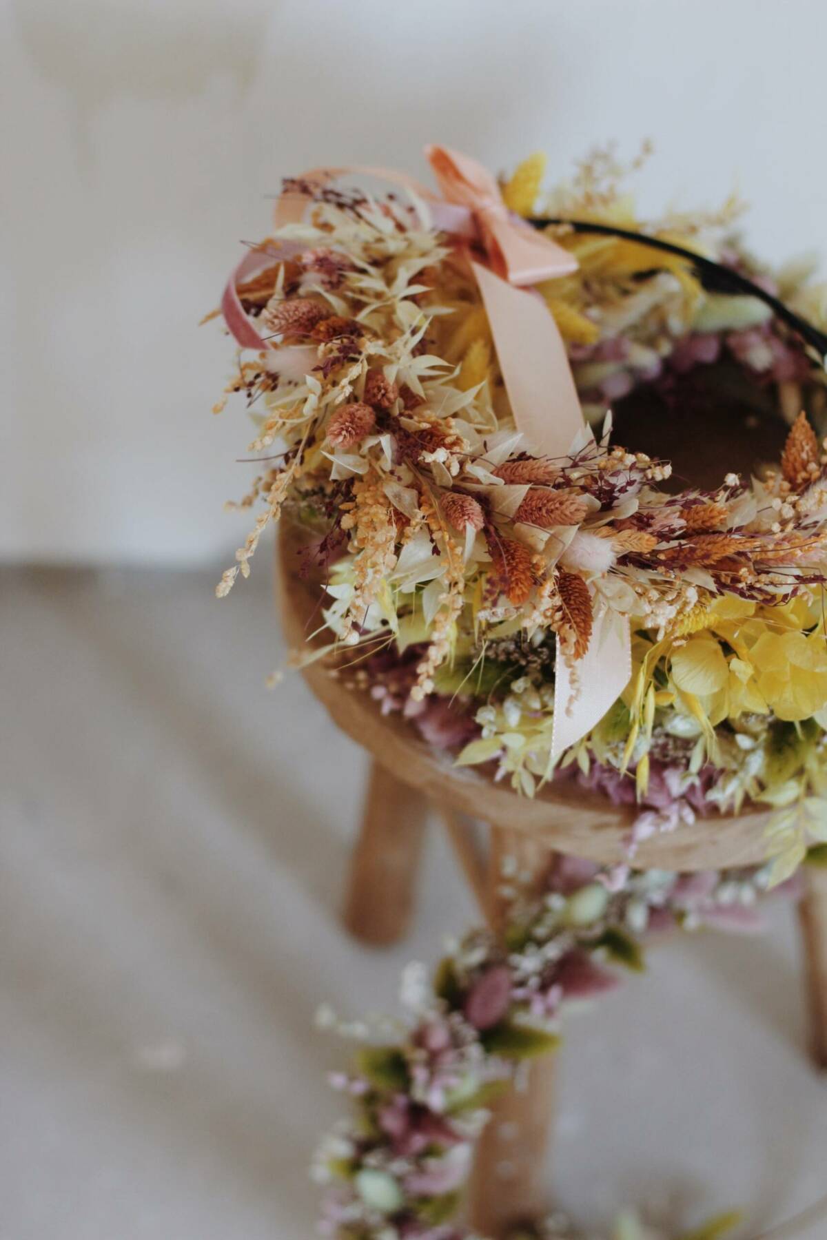 Couronne de fleurs séchées – Image 3